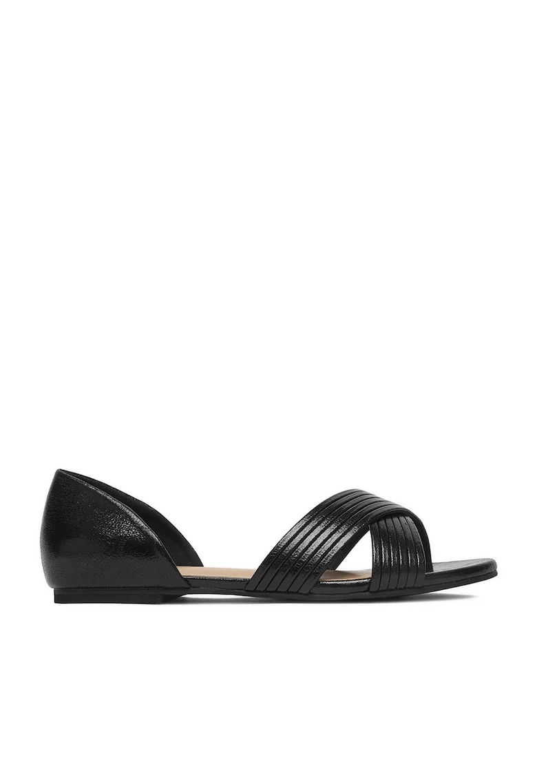 Sandale dama  minimaliste, confortabile, Negru