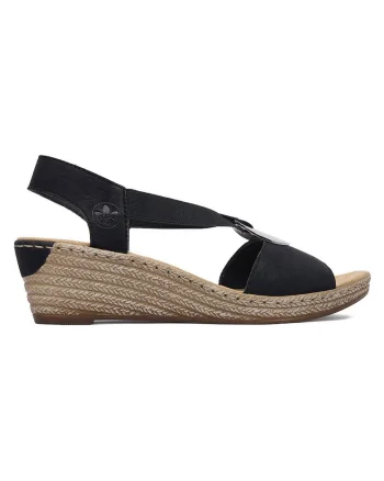 Sandale dama  negru, piele ecologica, Negru