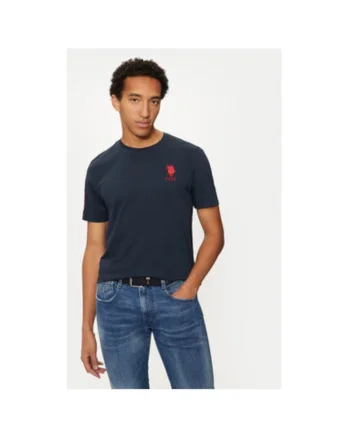 Tricou barbati,  304797002, Bumbac, Albastru, Albastru