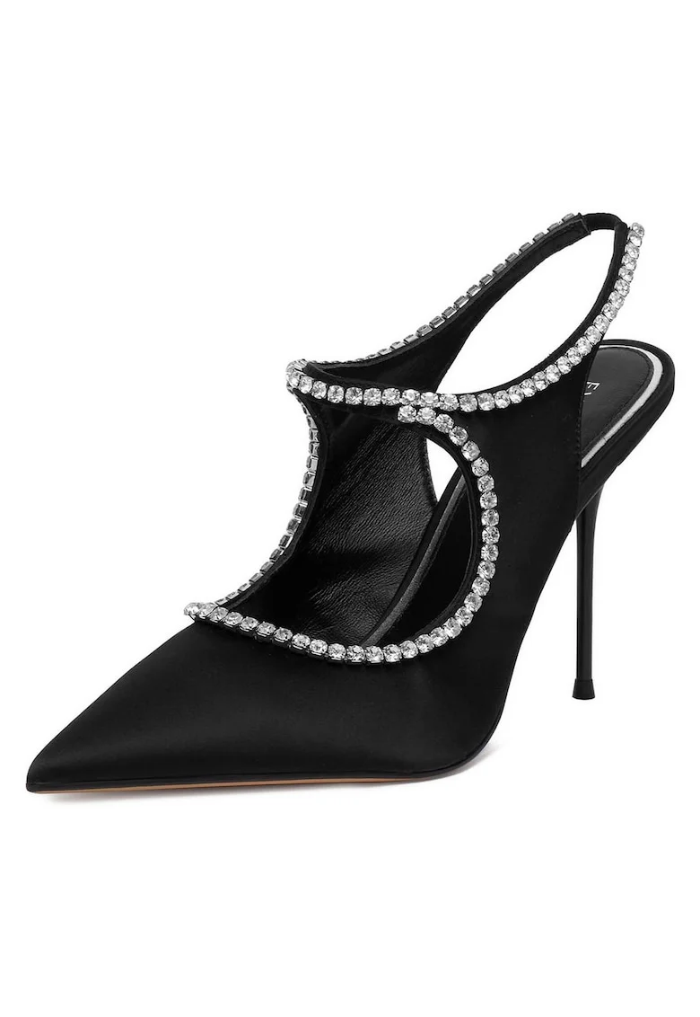 Pantofi dama  cu toc ascutit, Negru
