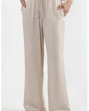 Pantaloni dama,  picior larg, piatra naturala, poliester, croiala ampla