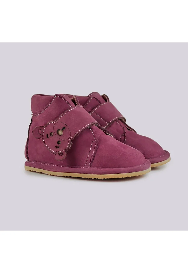 Ghete Barefoot din piele nabuc Boog, Violet tyrian