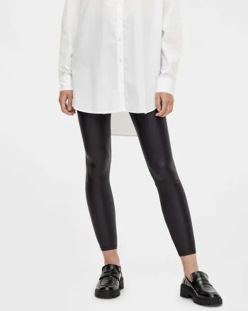 Colanti negri din piele lucioasa  Shiny