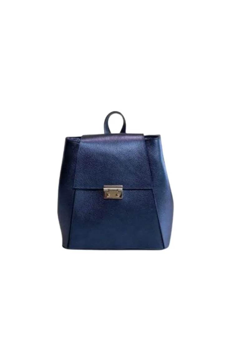 Geanta dama piele,  Aamina mica, bleumarin, 27x12x27 cm