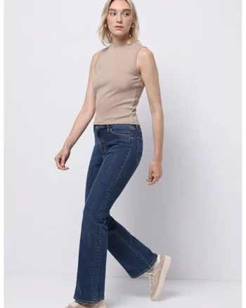 Pantaloni de dama,  regular fit, albastru