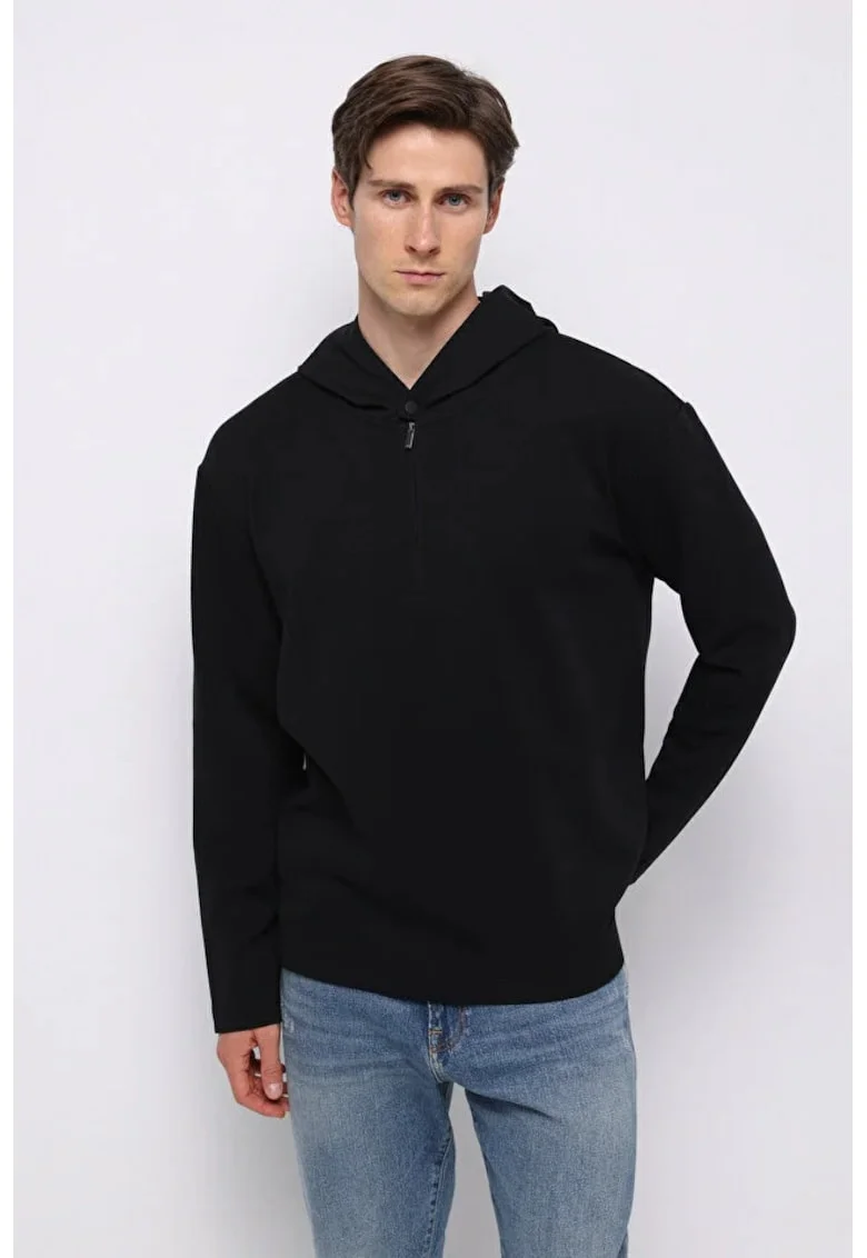 Hanorac / Bluza De Barbati Negru Comfort Fit 8684112959986