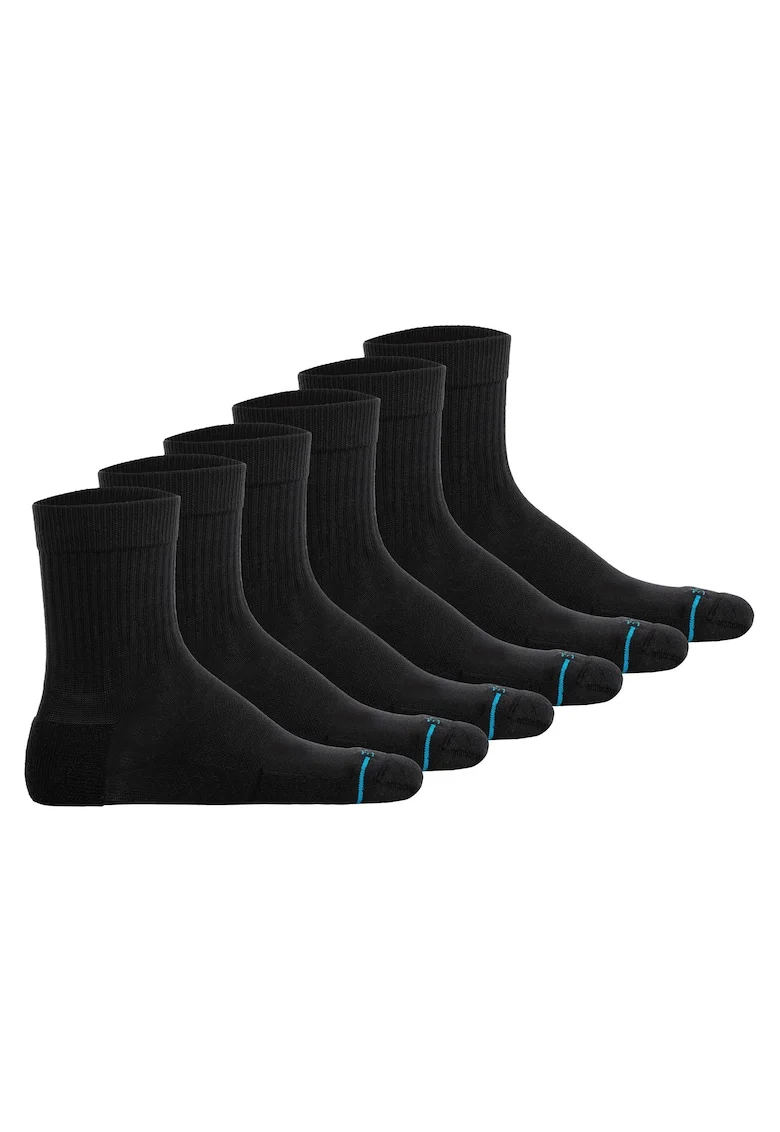 Set de sosete scurte unisex - 6 perechi, Negru