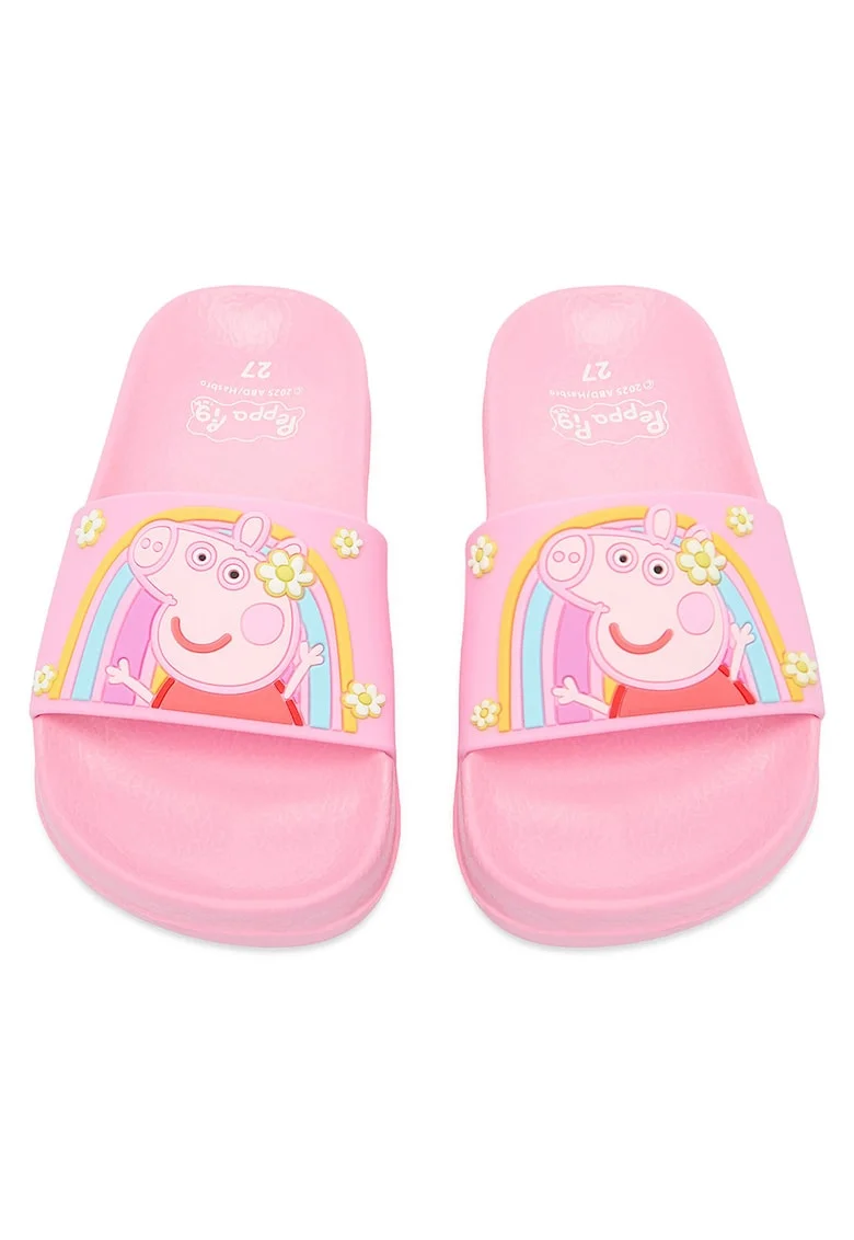 Papuci copii,  roz, material sintetic, pentru fete,
