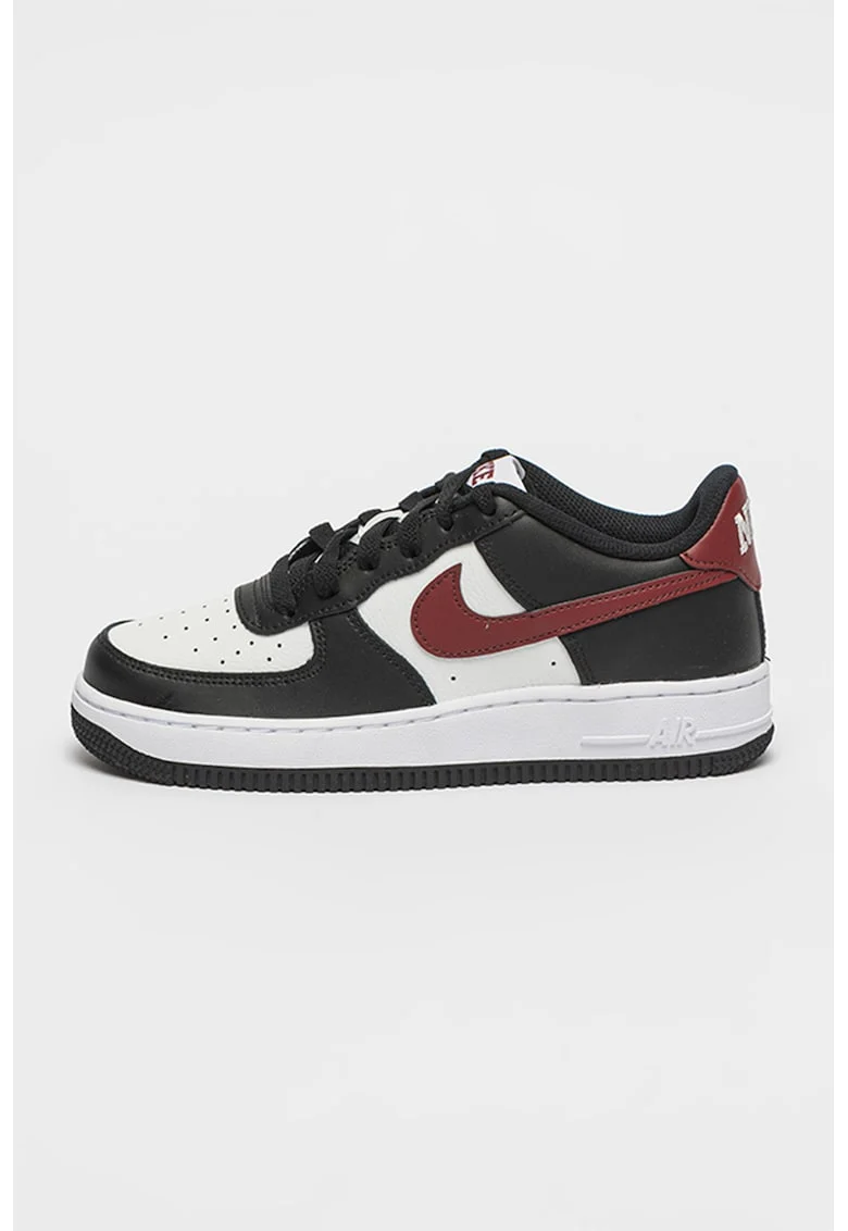 Pantofi sport din piele Air Force 1, Alb/Visiniu/Negru