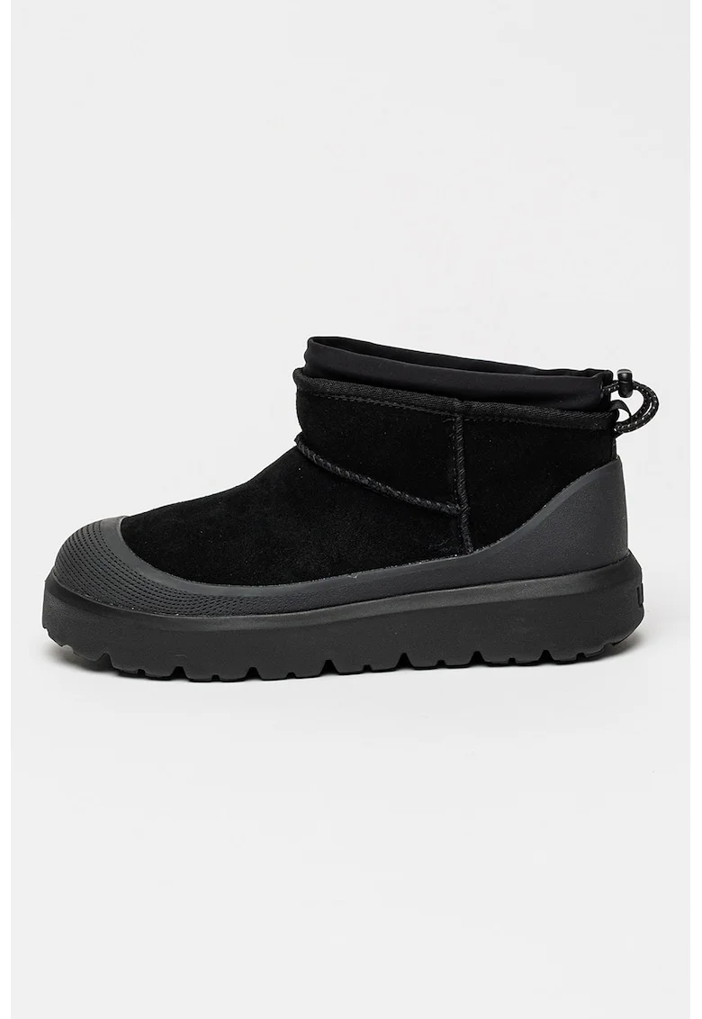 Ghete fara inchidere unisex Classic Ultra Mini, Negru