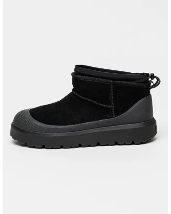 Ghete fara inchidere unisex Classic Ultra Mini, Negru