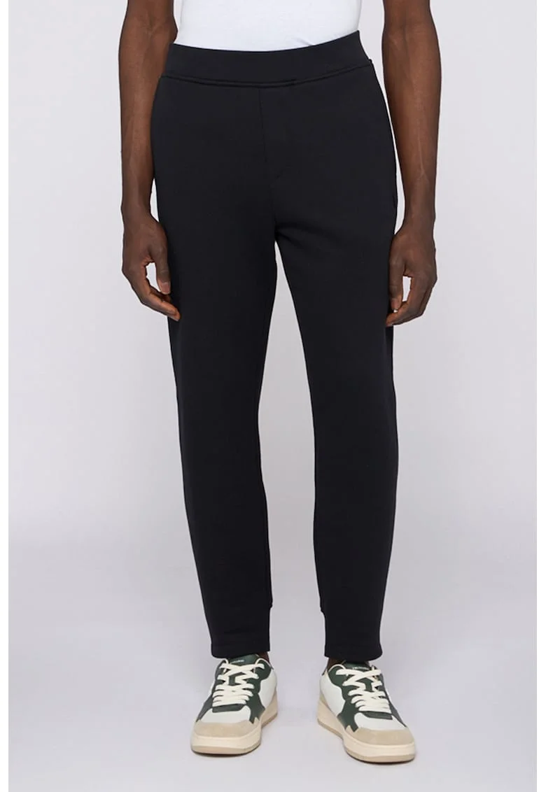 Pantaloni regular fit de trening, Negru/Gri antracit