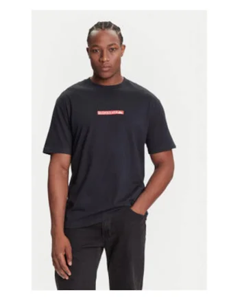 Tricou Barbati,  Negru, 90% bumbac organic, 10% bumbac