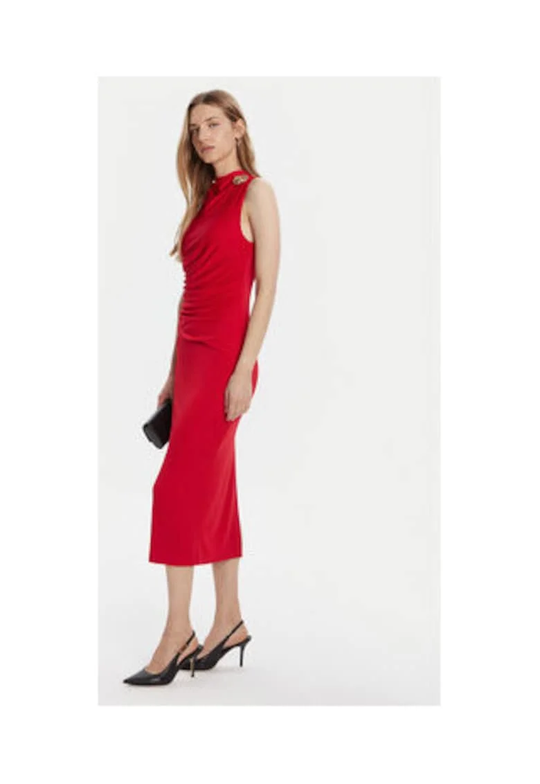 Rochie cocktail Dama,  rosu, poliester si elastan