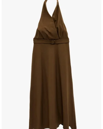 Rochie halter de bumbac, Maro