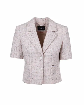 Blazer cu revere decupate si buzunare aplicate, Bej