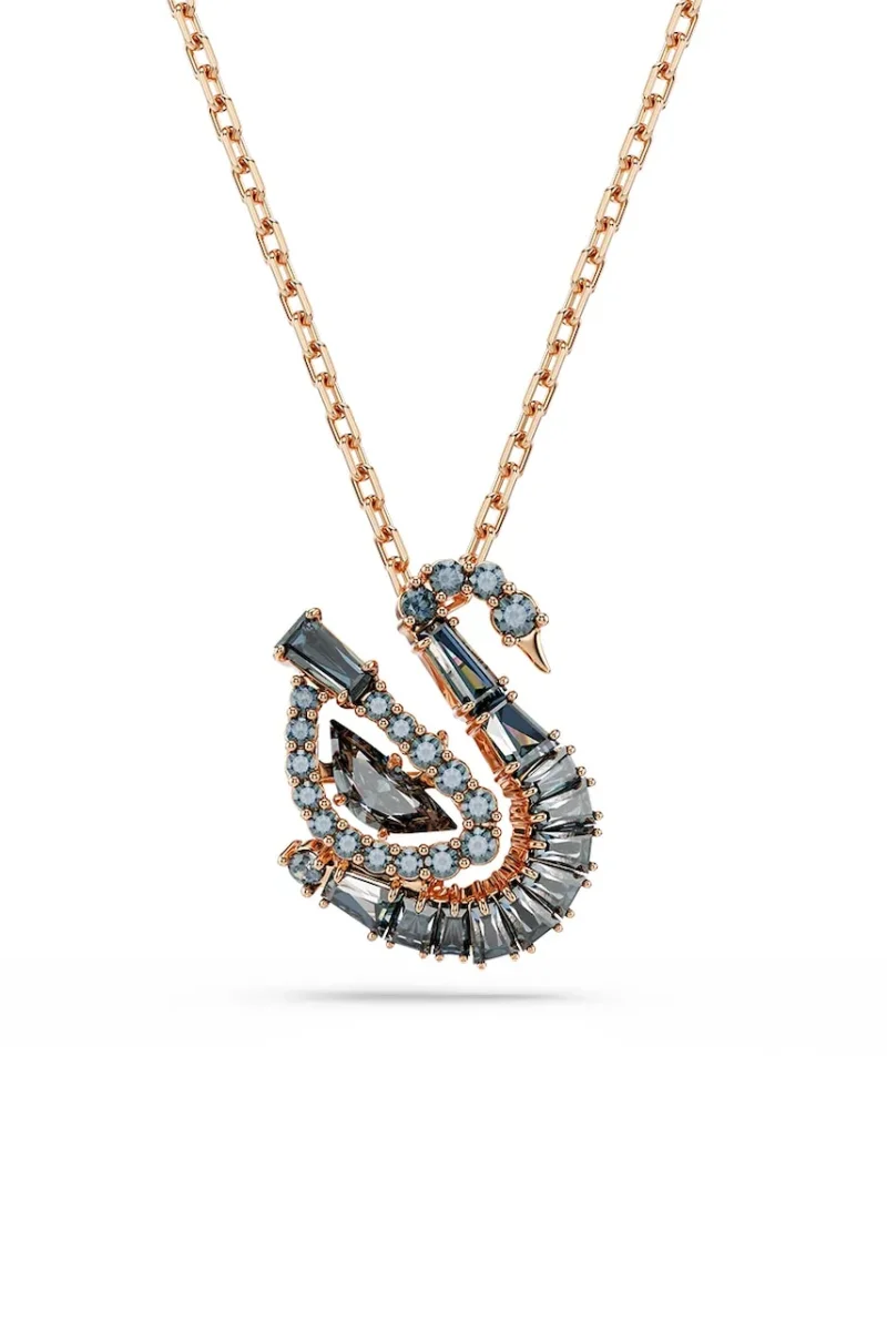 Swarovski lănțișor cu pandantiv pentru femei placat cu aur zirconiu cubic