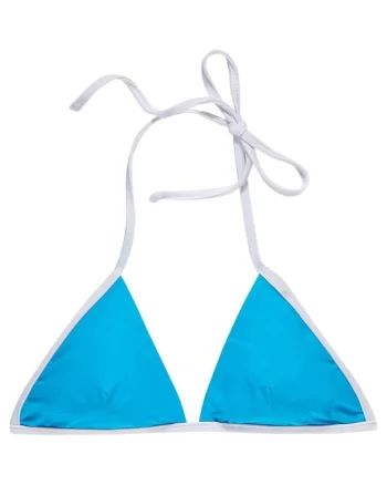 Kiki Fixed Triangle Bikini Top costum de baie albastru