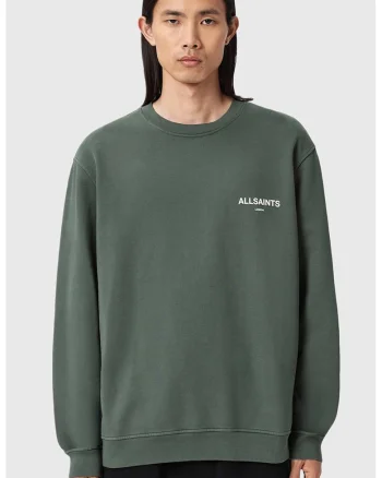 Bluza de trening cu imprimeu logo Garnet, Alb/Verde inchis