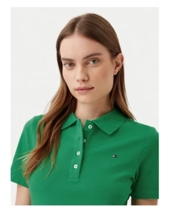 Polo Dama,  Verde, 96% bumbac organic, 4% elastan