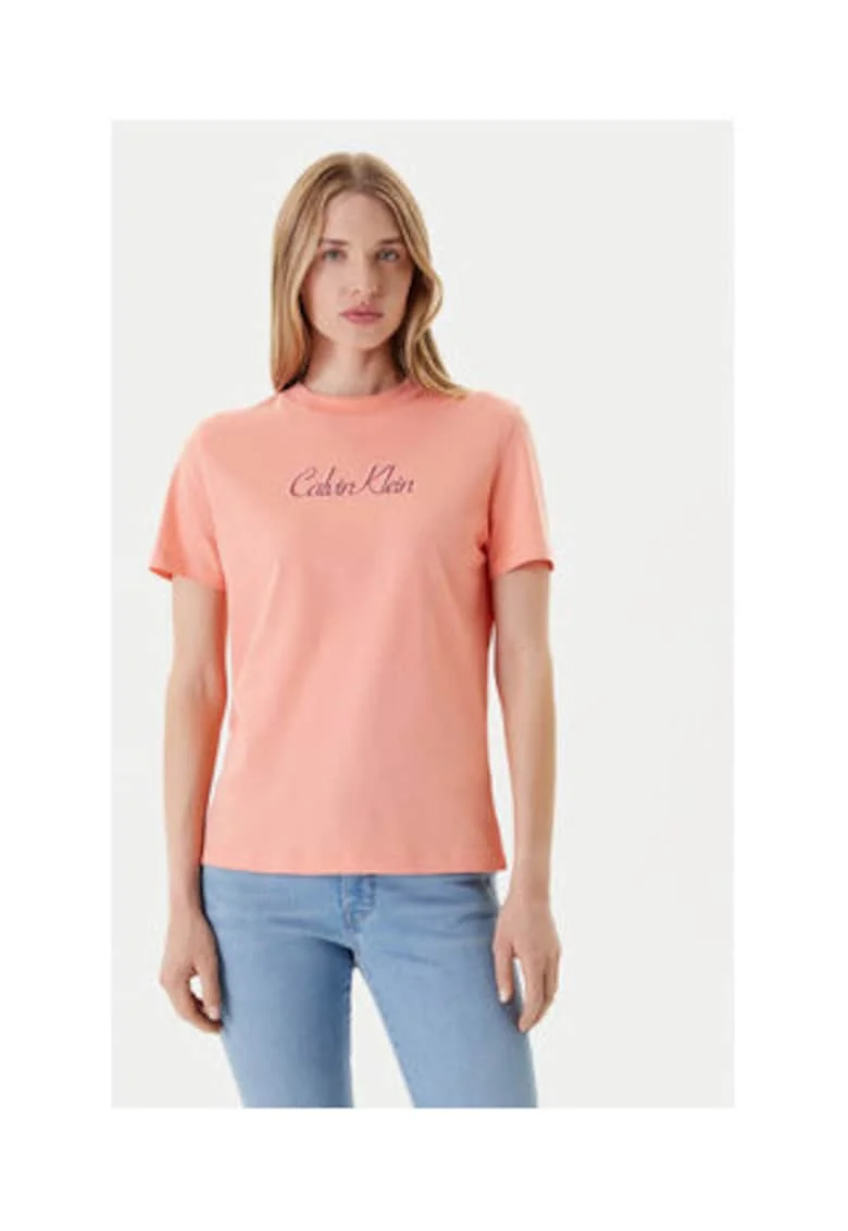Tricou dama,  portocaliu, bumbac