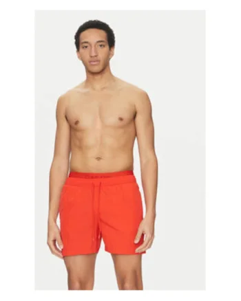 Costum de baie barbati,  rosu, nailon reciclat,