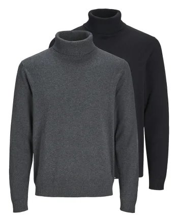 Set 2 barbati, Jack Jones, negru gri, 100% bumbac organic