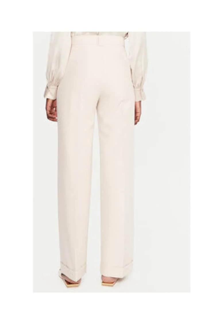 Pantaloni Dama,  Bej, 90% poliester, 10% elastan,