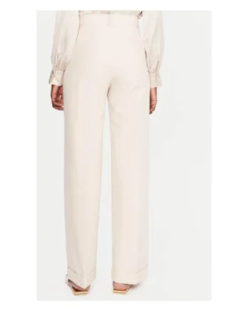Pantaloni Dama,  Bej, 90% poliester, 10% elastan,