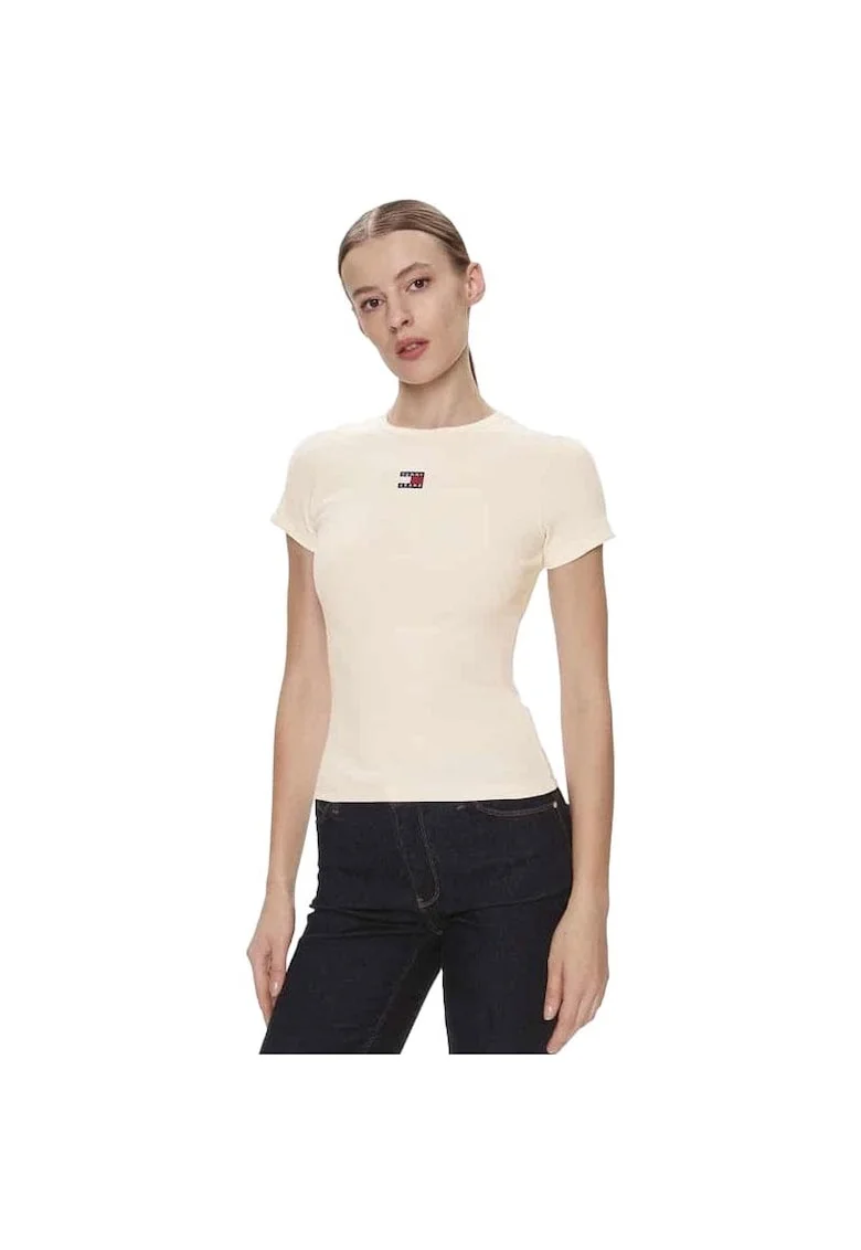 Tricou dama  DW0DW17881-YBH Ecru Bumbac/elastan, Ecru