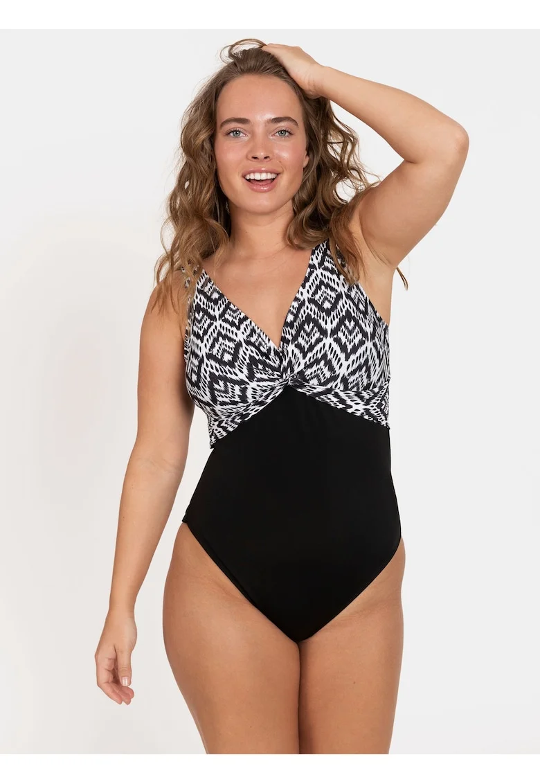 Costum de baie intreg cu decolteu in V,