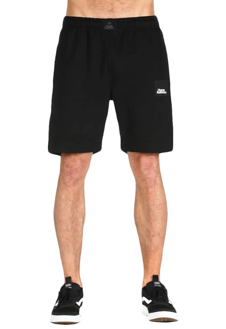 Pantaloni scurti din bumbac si elastan cu logo,