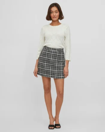 Fusta mini din tweed,