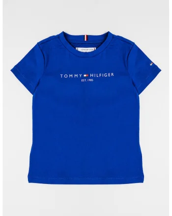 Tricou din bumbac organic cu imprimeu logo, Albastru deschis