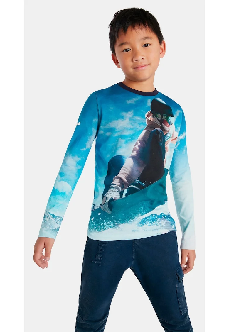 Bluza cu imprimeu foto Snow,
