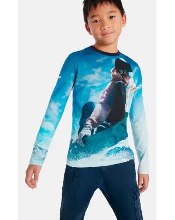Bluza cu imprimeu foto Snow,