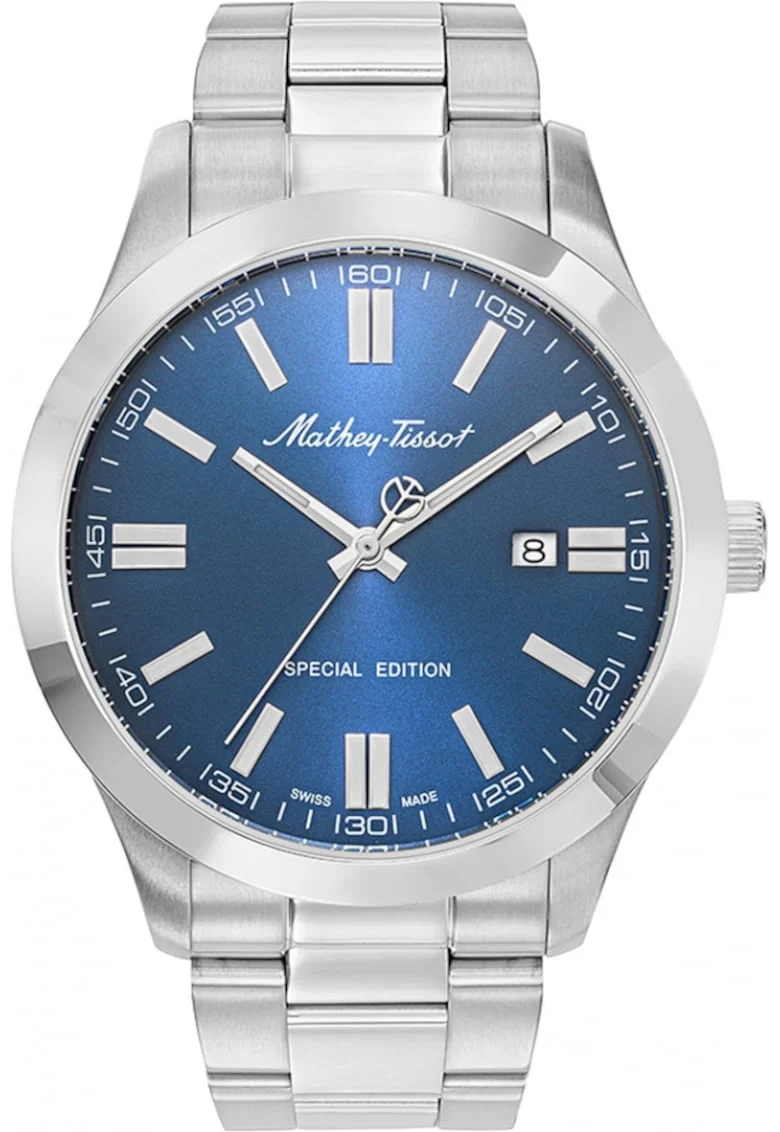 Ceas barbatesc MATHEY-TISSOT H455ABU, clasic, de culoare bleumarin