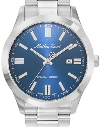Ceas barbatesc MATHEY-TISSOT H455ABU, clasic, de culoare bleumarin