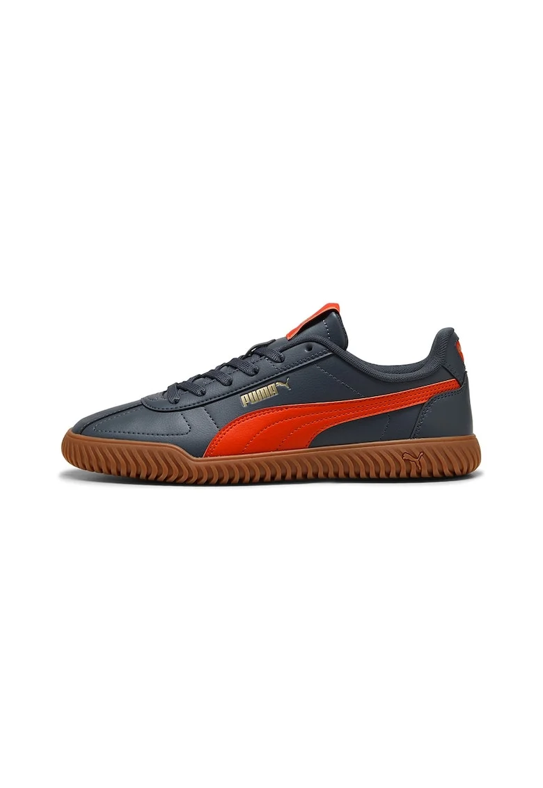 Pantofi sport Kayzer Vapor de piele ecologica, Gri carbune/Portocaliu mandarina