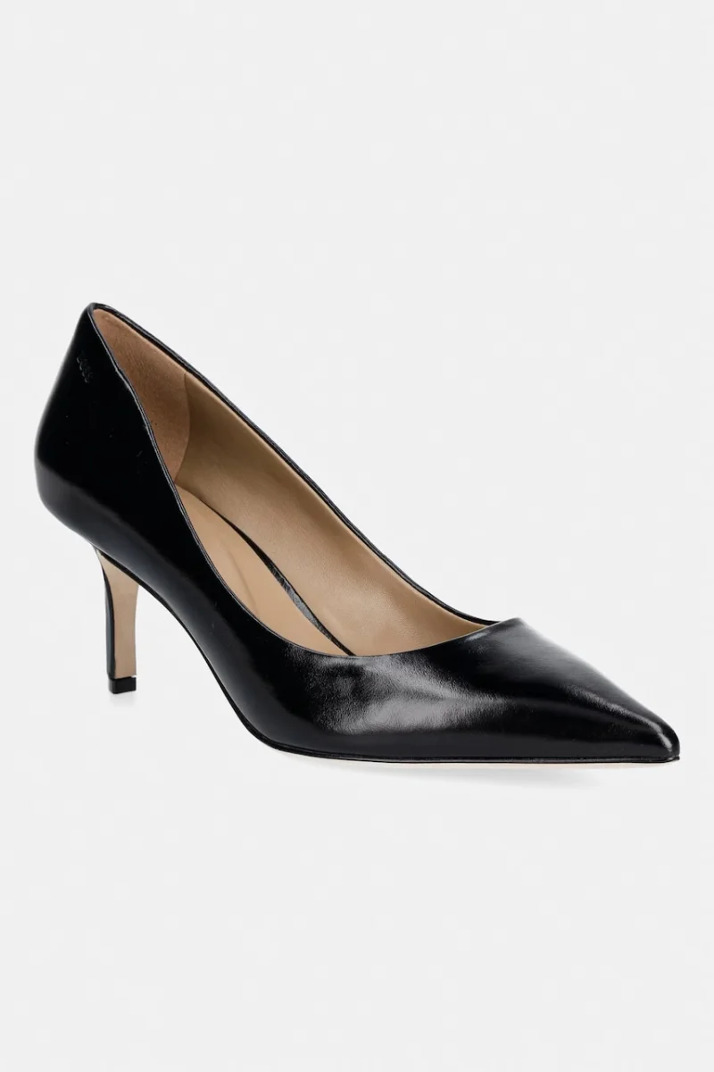 BOSS pantofi cu toc stiletto din piele Miah