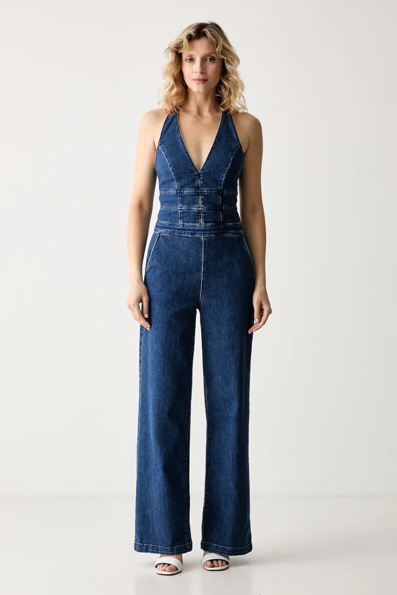 Guess salopetă pentru femei din denim VAL