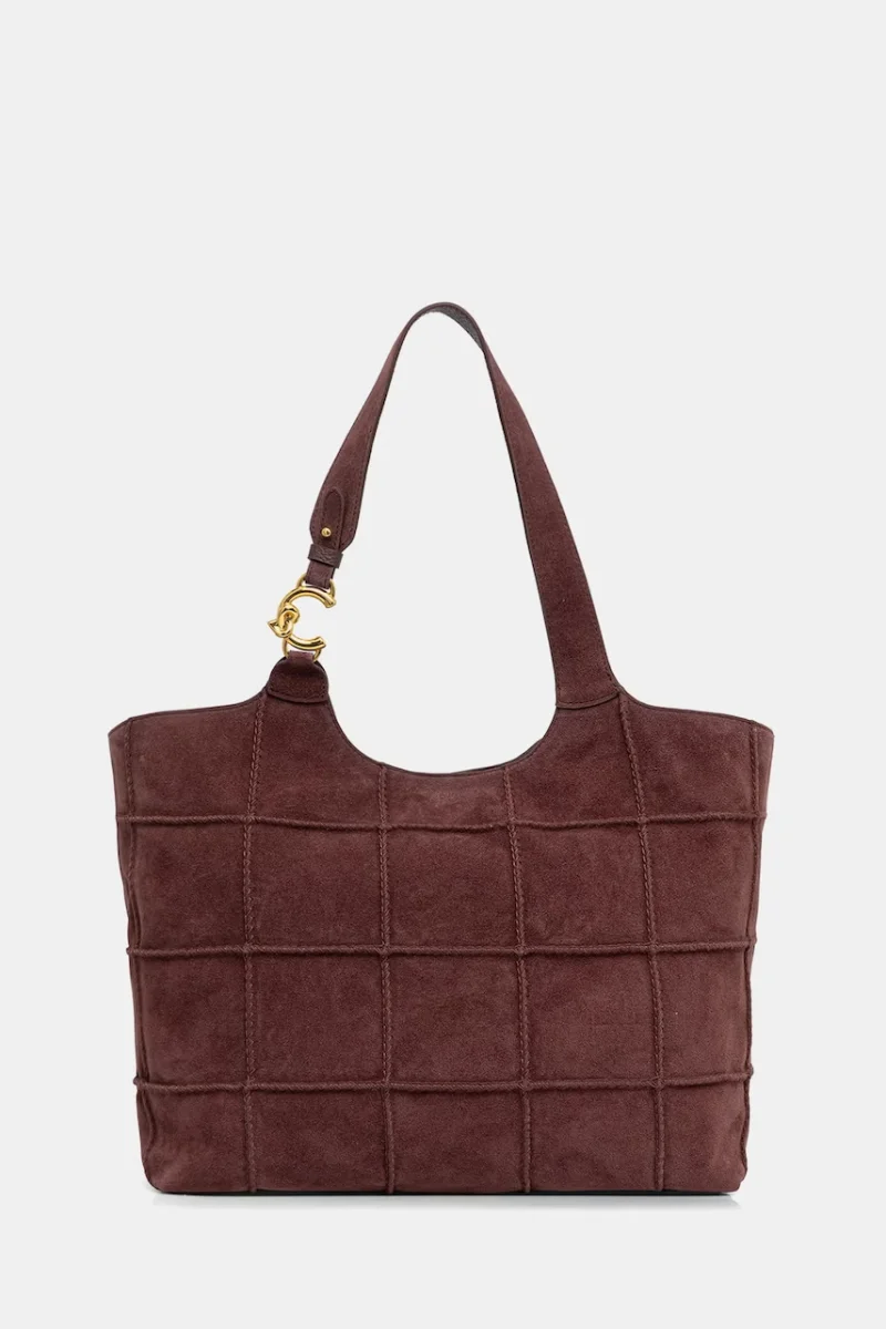Coccinelle geantă shopper pentru femei din piele întoarsă