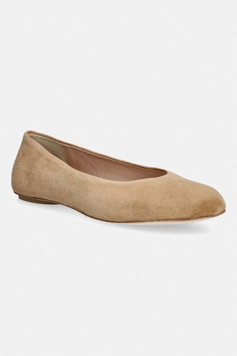 Weekend Max Mara balerini din piele întoarsă