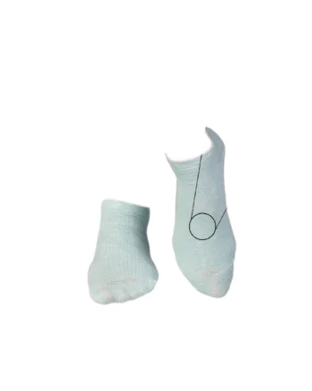 Sosete scurte din in si bumbac LINEN SNEAKER SOCKS Pale Blue