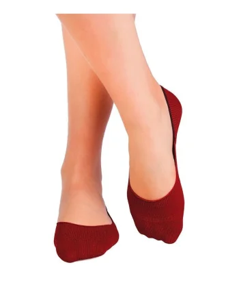 Sosete tip talpici SUPER INVISIBLE ORGANIC SOCKS x2 Bordeaux