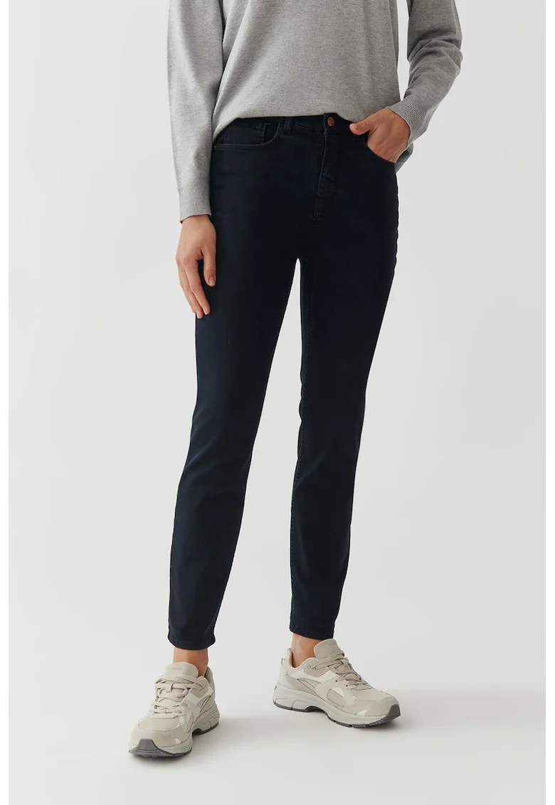 Blugi regular fit cu talie inalta Romiki, Albastru ultramarin