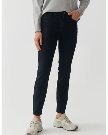 Blugi regular fit cu talie inalta Romiki, Albastru ultramarin