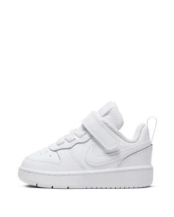 Pantofi sport din piele cu perforatii Court Borough Low 2, Alb