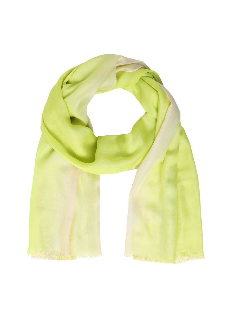Esarfa cu model tie-dye, Piersica/Verde lime