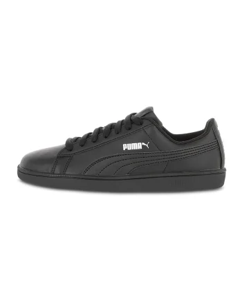 Pantofi sport de piele ecologica cu detalii logo, Negru